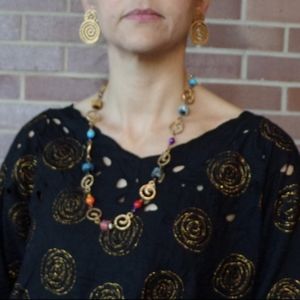 1980's 1990's NECKLACE and EARRINGS set vintage